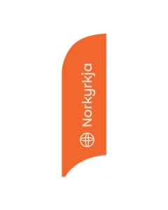 Duk til beachflagg - 2,25 meter - Norkyrkja Oransje