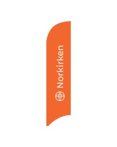 Duk til beachflagg - 3,26 meter - Norkirken Oransje